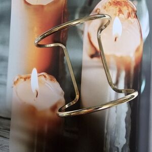 Gold double bar bracelet